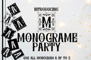 Monograme Party: A Vintage-Inspired Display Font for Crafters and Designers