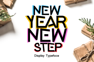 New Year New Step: A Cheerful Display Font for Web Design