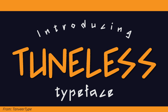 Tuneless: A Sweet Display Font for Handmade Creations